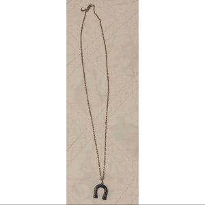 J. Crew Horseshoe Charm Necklace